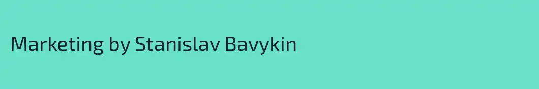 Marketing by Stanislav Bavykin
